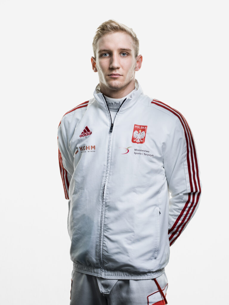 Portrait von einem polnischen Fechter im Fechtclub Bern am Berne World Cup.